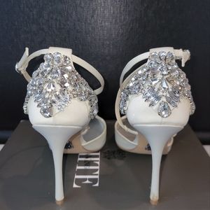 "White" by Vera Wang diamond shoes